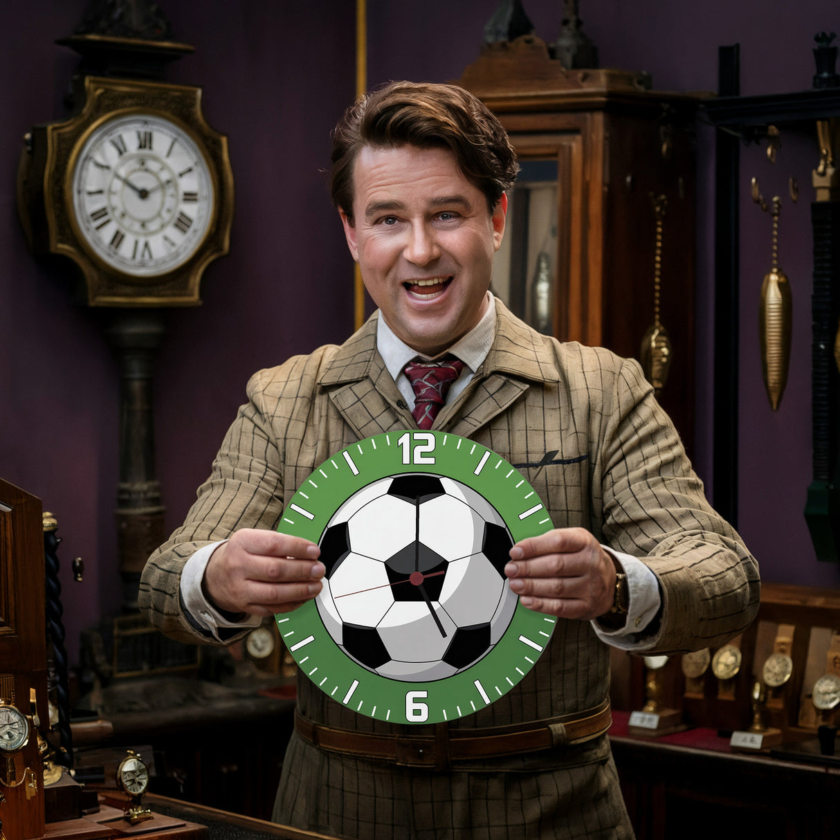 Fußball Ziffernblatt Wanduhr für Fußballfans