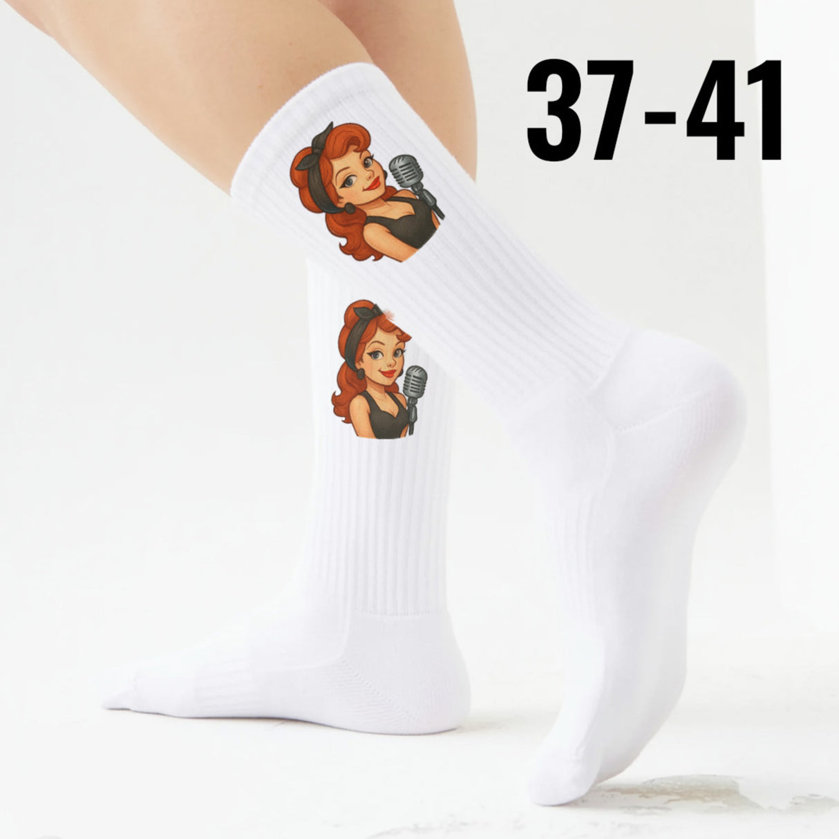 epicsocks Retro Vibes Mikrofon Diva Socken in 37-41 im Paar
