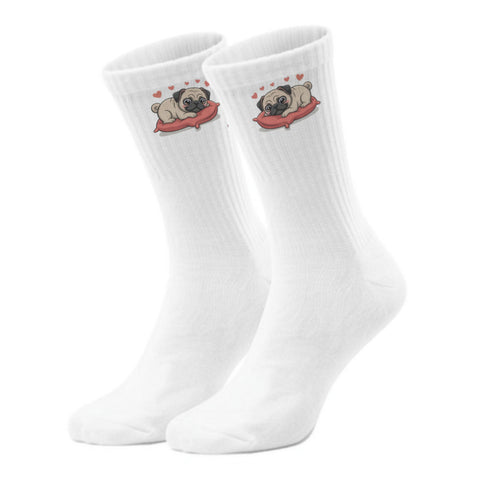 epicsocks Pug Paradise Kissenherz Socken in 37-41 im Paar