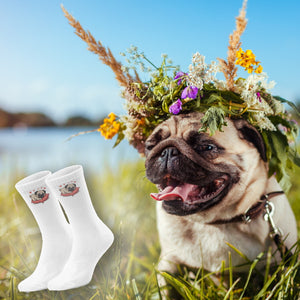 epicsocks Pug Paradise Kissenherz Socken in 37-41 im Paar