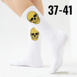 epicsocks Colorful Skulls Gelber Schädel Socken in 37-41 im Paar