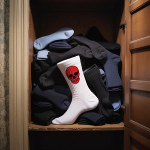 epicsocks Colorful Skulls Roter Schädel Socken in 37-41 im Paar