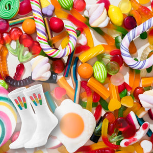 epicsocks Candy Delight Gummiwürmer Socken in 37-41 im Paar