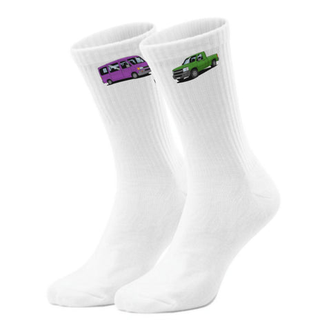 epicsocks Benzin im Blut Auto Familienkutsche Socken in 37-41 im Paar