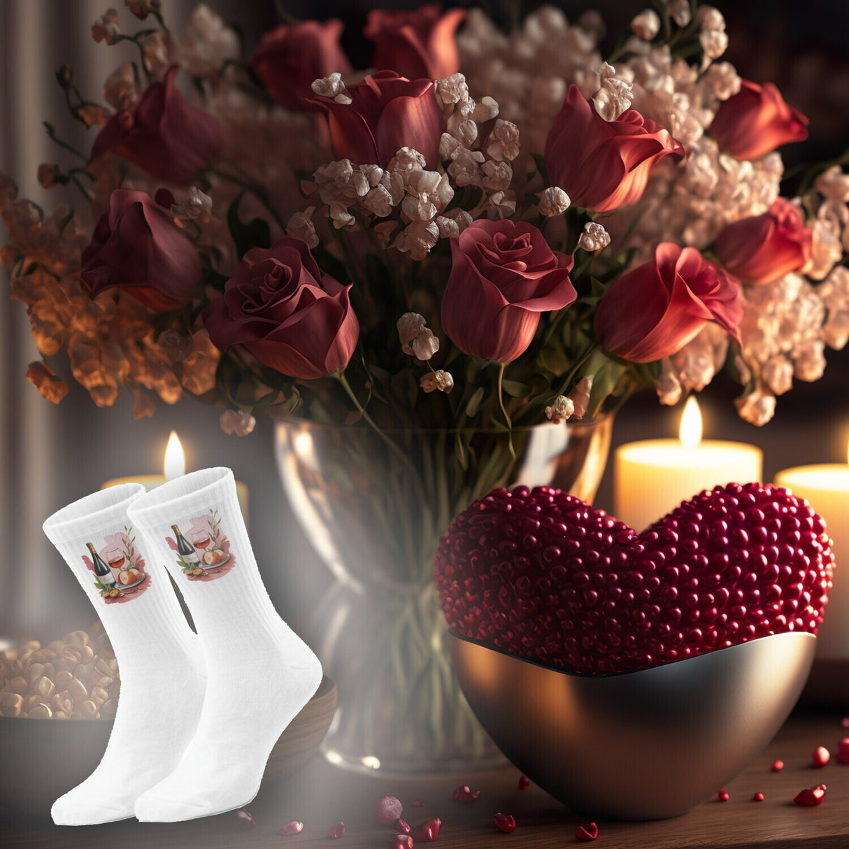 epicsocks WineWhisper Rotweinszene Socken in 37-41 im Paar