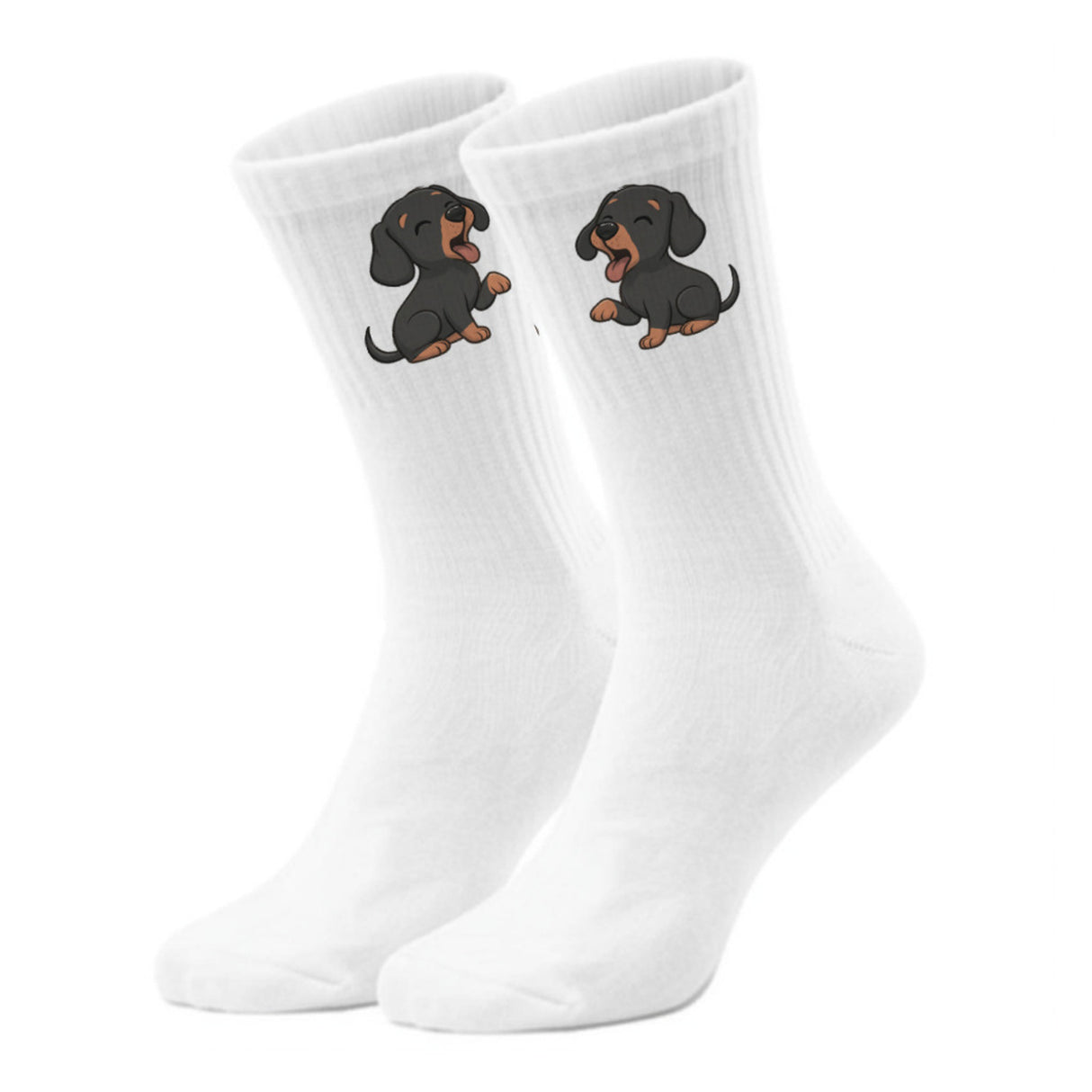 epicsocks Dackelfreude Lachender Welpe Socken in 37-41 im Paar