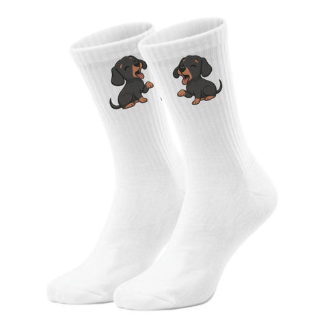 epicsocks Dackelfreude Lachender Welpe Socken in 37-41 im Paar
