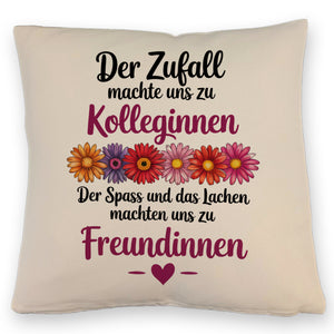Beste Kollegin Kissen mit Spruch nicht nur Kolleginnen sondern Freundinnen