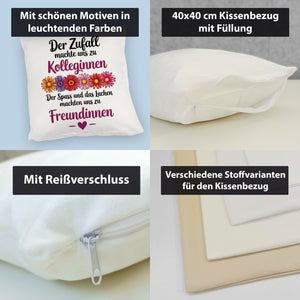 Beste Kollegin Kissen mit Spruch nicht nur Kolleginnen sondern Freundinnen