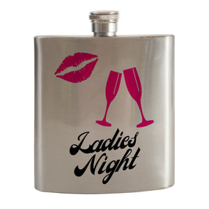Ladies Night Flachmann Champagnergläser Heiße Lippen