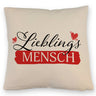 Liebster Mensch Kissen mit Lieblingsmensch Text