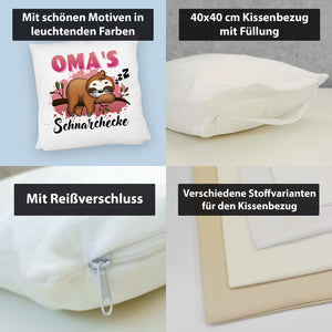 Faultier auf Ast Kissen Oma's Schnarchecke