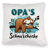 Faultier auf Ast Kissen Opa's Schnarchecke