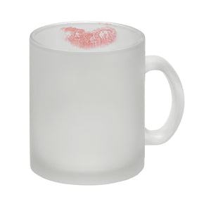 Kaffeebecher mit Putz-Schaf und Lippenstift Motiv