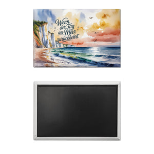Ostsee Steilküste Rügen Souvenir Magnet - Tag ans Meer zurückkehrt
