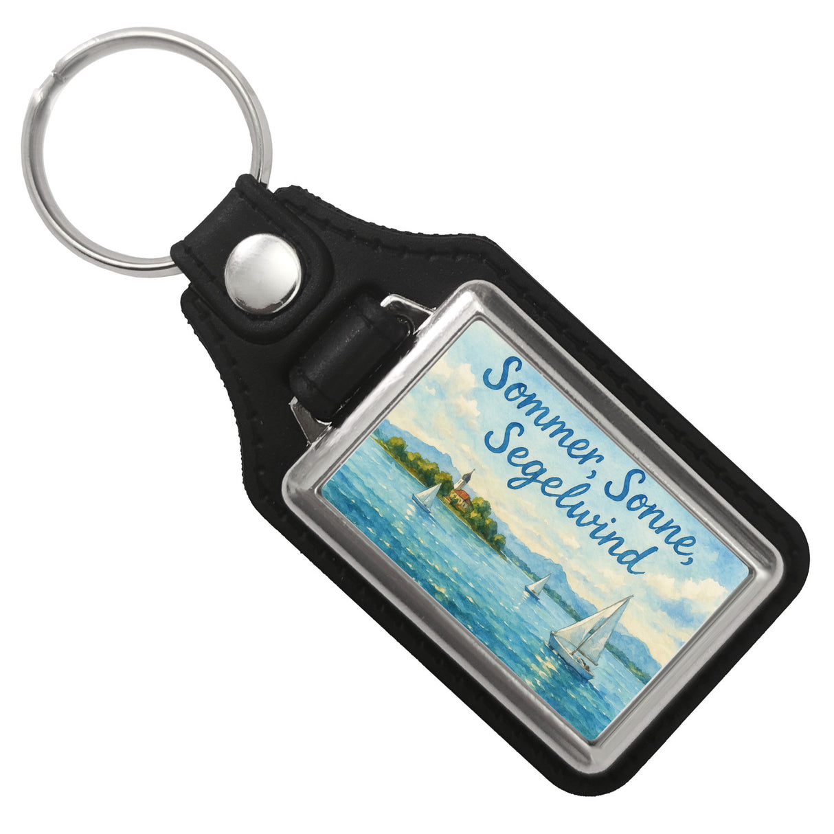 Chiemsee Sommer, Sonne, Segelwind Schlüsselanhänger Souvenir