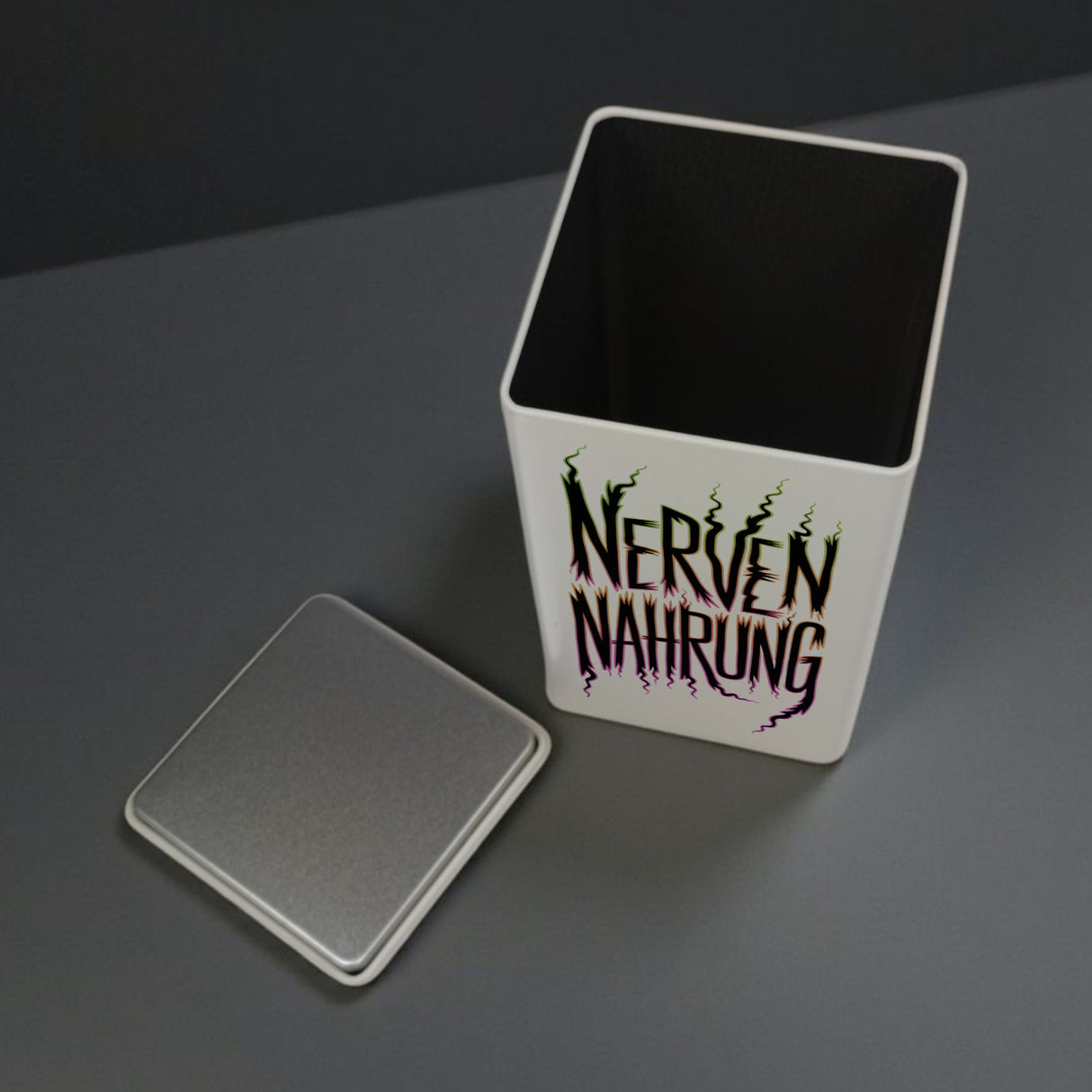 Nervennahrung Neon Design VorratsDose 900ml für Büro-Snacks
