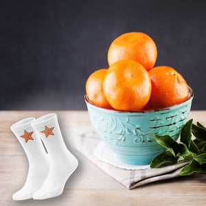 epicsocks Star Parade Oranger Stern Socken in 37-41 im Paar