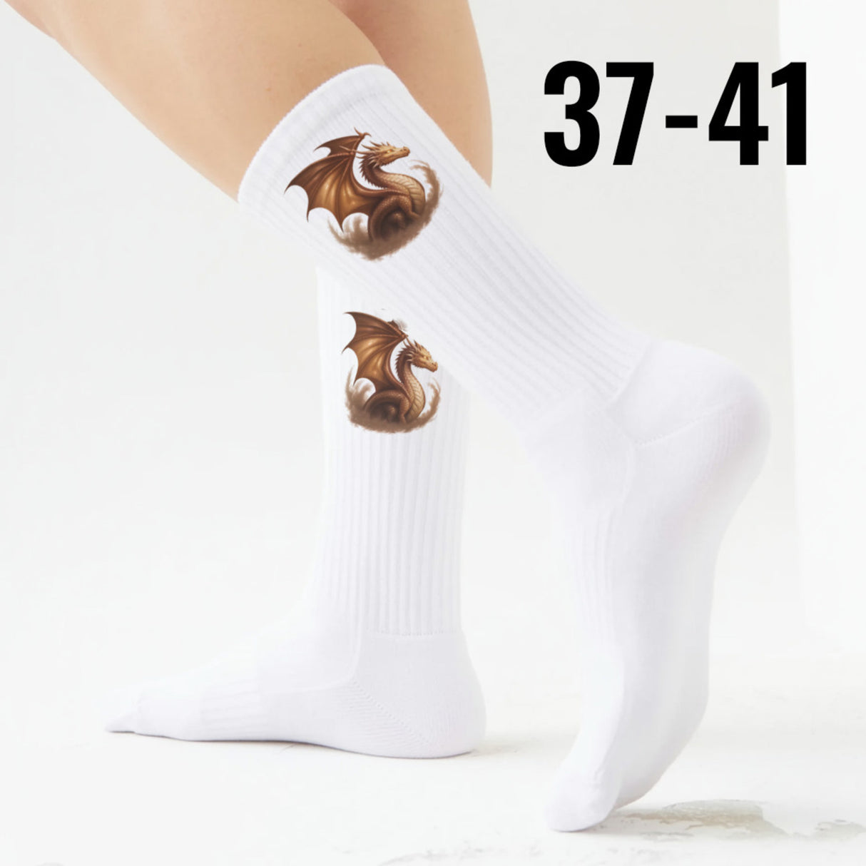 epicsocks Dragon Power Goldener Drache Socken in 37-41 im Paar