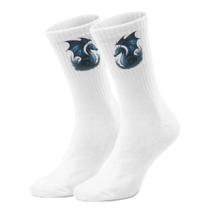 epicsocks Dragon Power Blauer Drache Socken in 37-41 im Paar