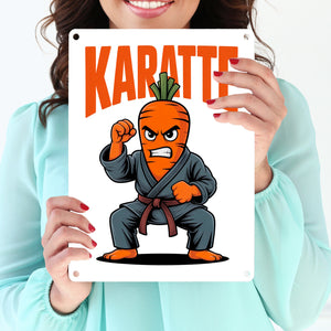 Karate Karotte - Karatte Metallschild in 15x20 cm