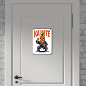 Karate Karotte - Karatte Metallschild in 15x20 cm