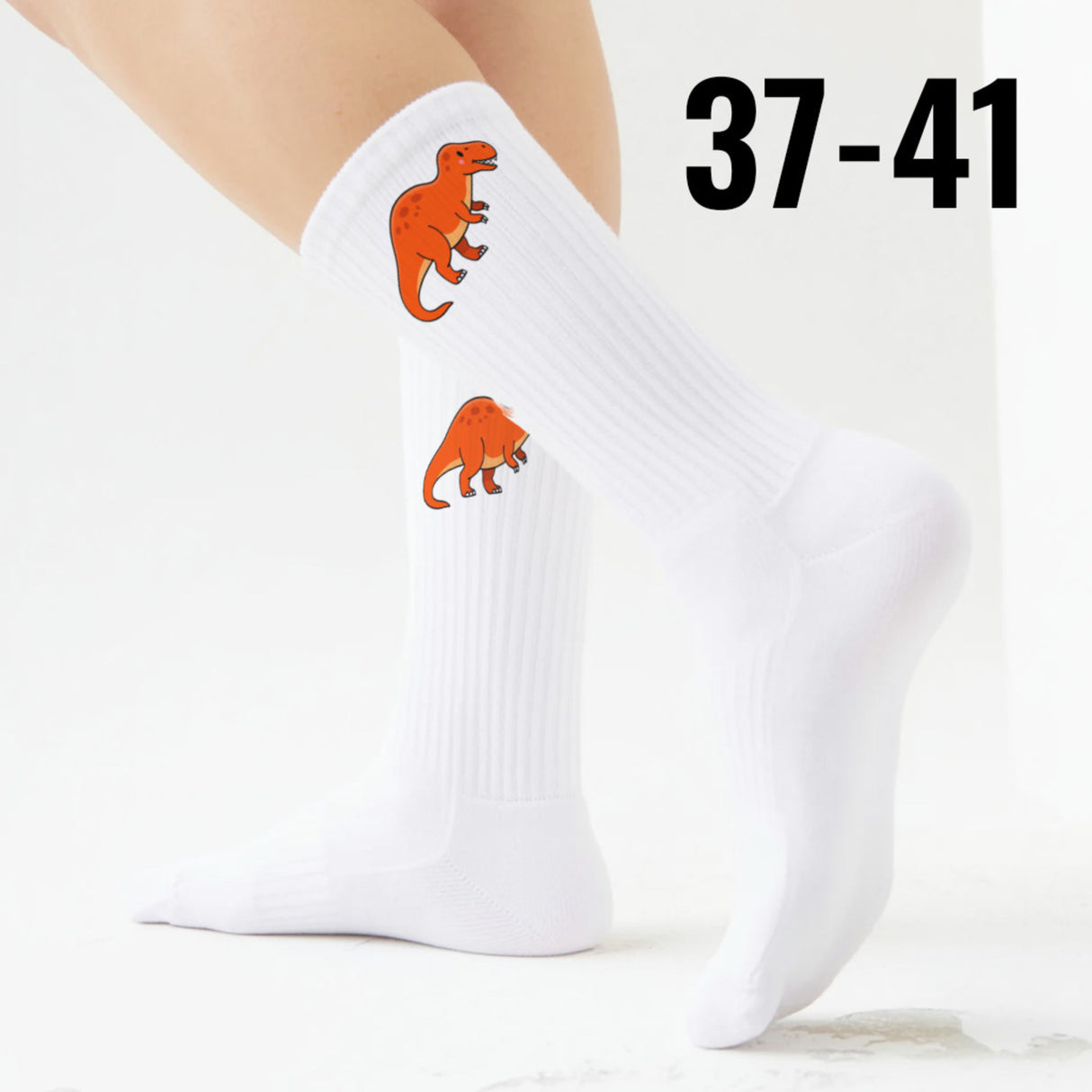 epicsocks Dino Delight Roter Dino Socken in 37-41 im Paar
