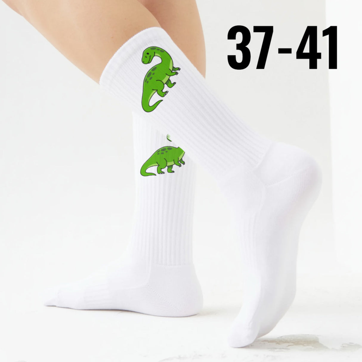 epicsocks Dino Delight Grüner Dino Socken in 37-41 im Paar