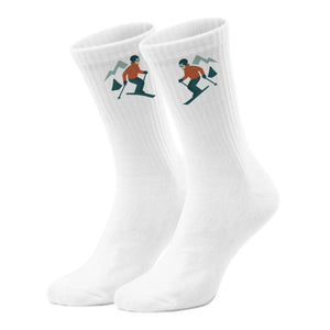 epicsocks Alpine Dreams Skifahrer Rot Socken in 37-41 im Paar