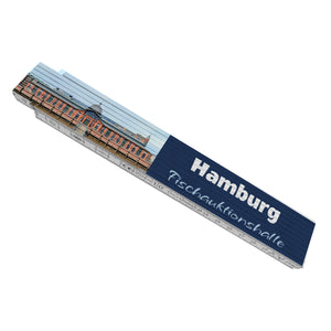 streetline Hamburg Fischauktionshalle Meterstab aus Holz
