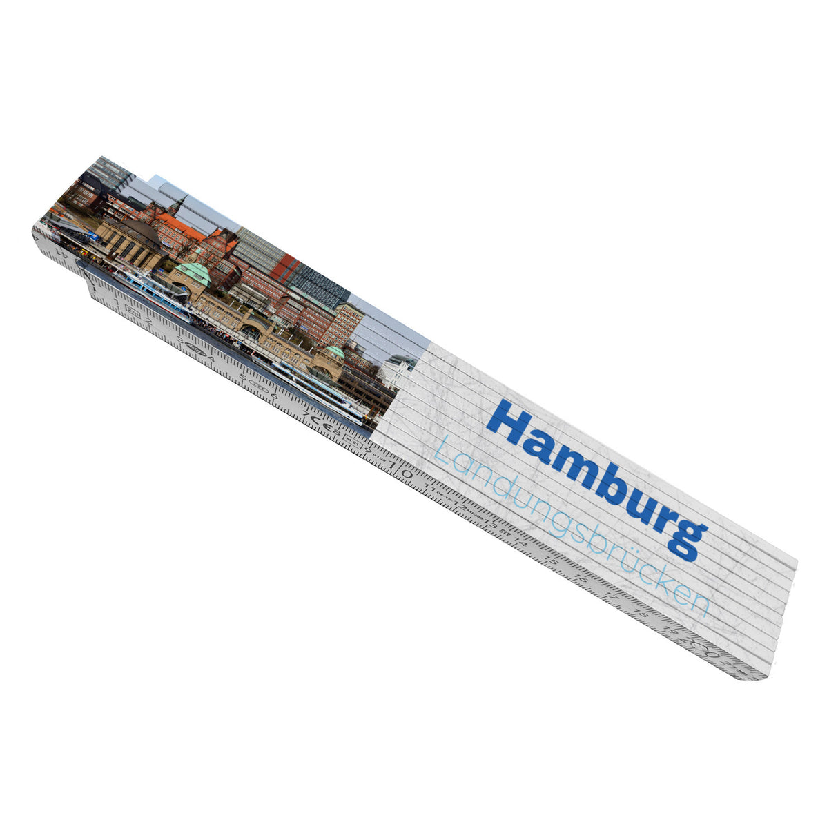 streetline Hamburg Landungsbrücken Meterstab aus Holz