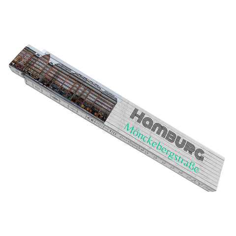 streetline Hamburg Mönckebergstraße Meterstab aus Holz