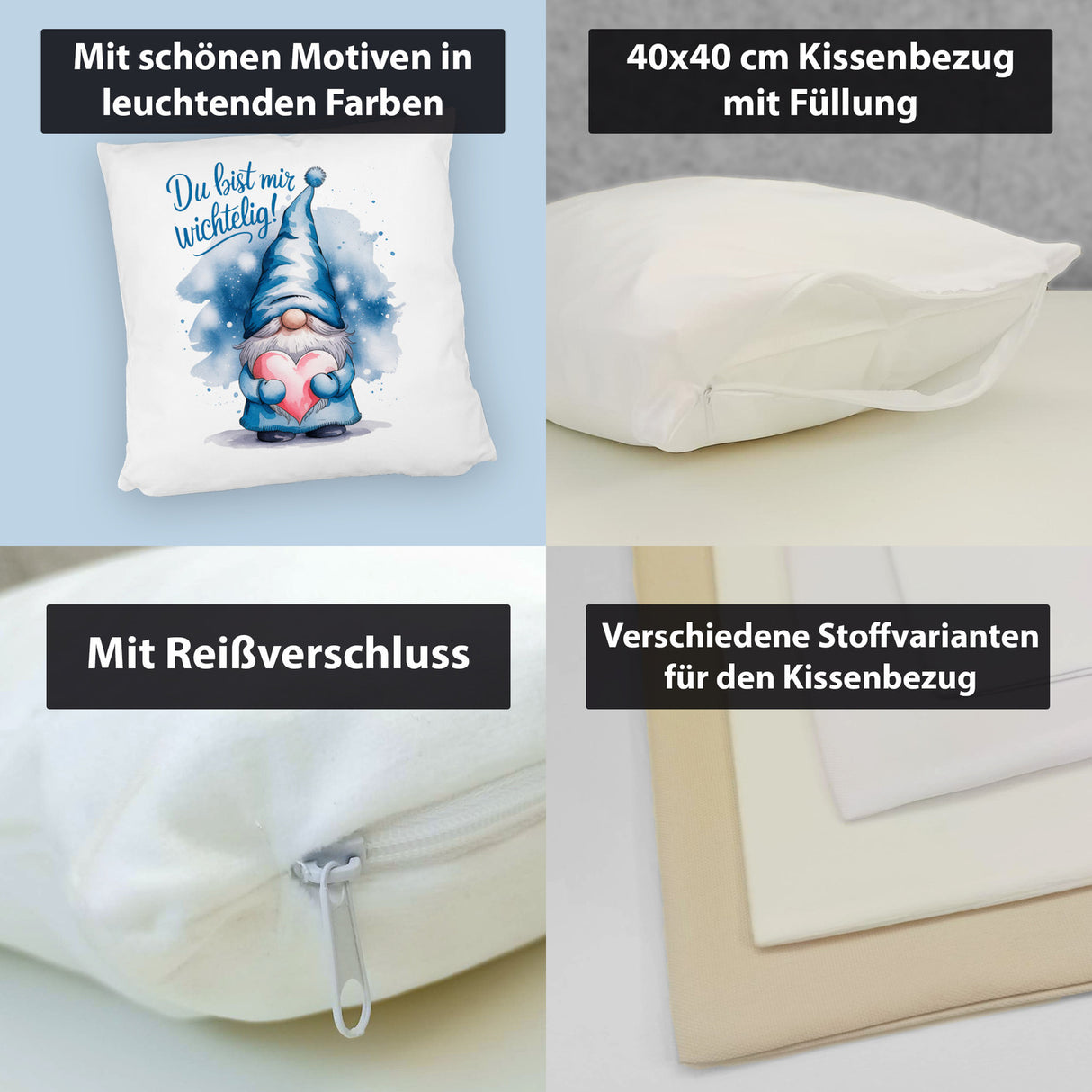 Du bist mir wichtelig! Wichtel Kissen