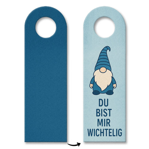 Du bist mir wichtelig Cartoon Wichtel Türhänger
