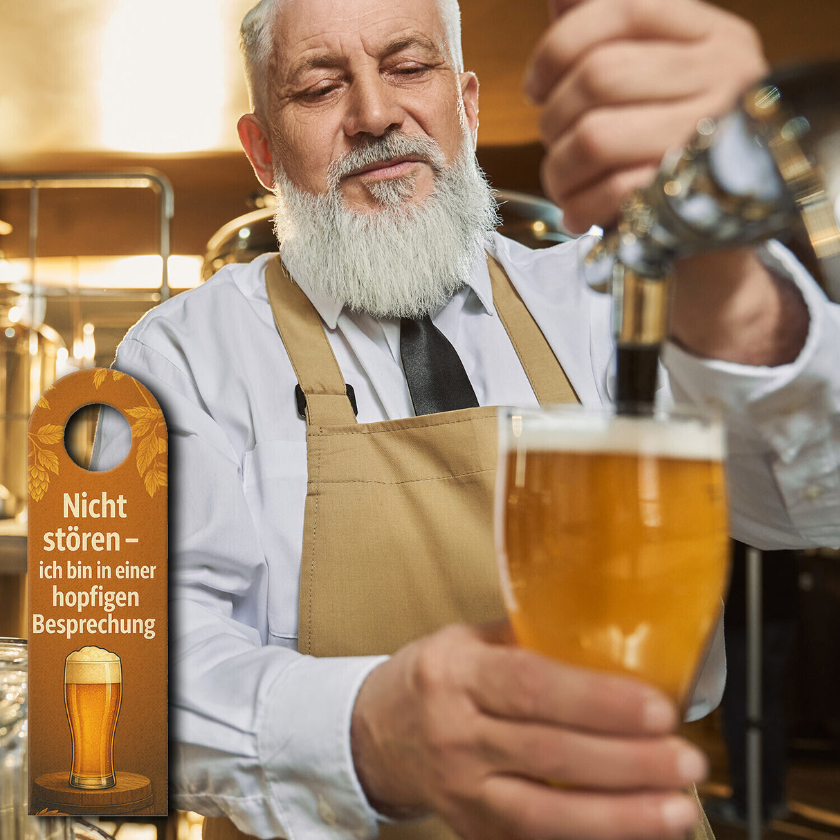 Nicht stören ich bin in einer hopfigen Besprechung Türhänger für Bierfans