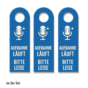 Aufnahme läuft bitte nicht eintreten Mikrofon Türhänger