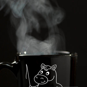 Pferd mit Peitsche Dressur Färt Kaffeebecher