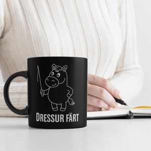 Pferd mit Peitsche Dressur Färt Kaffeebecher