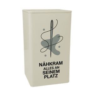 Nadel und Faden AufbewahrungsDose 900ml mit Spruch