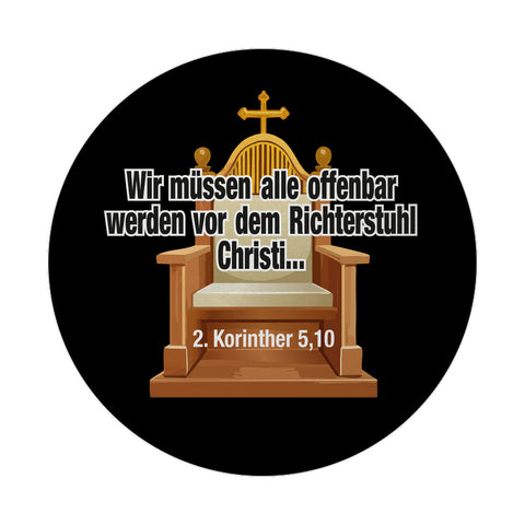 2 Korinther 5,10 Magnet rund