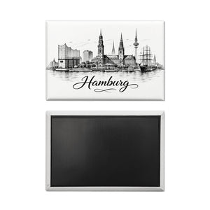 Skyline Hamburg Stadtsilhouette Souvenir Souvenir Magnet