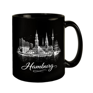 Hamburg Skyline Tasse mit Elbphilharmonie und Michel