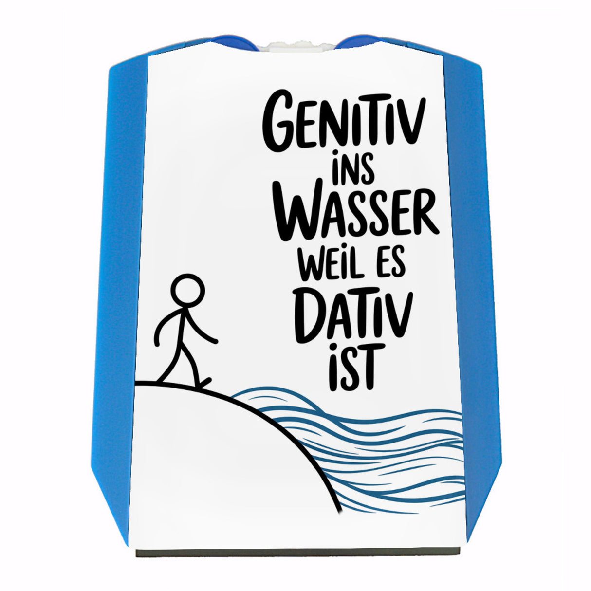 Genitiv ins Wasser, weil es Dativ ist Parkscheibe Grammatik Witz