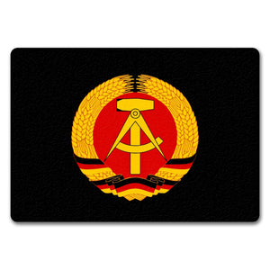 DDR Staatswappen Fußmatte in 35x50 cm ohne Rand für Ostalgie Fans