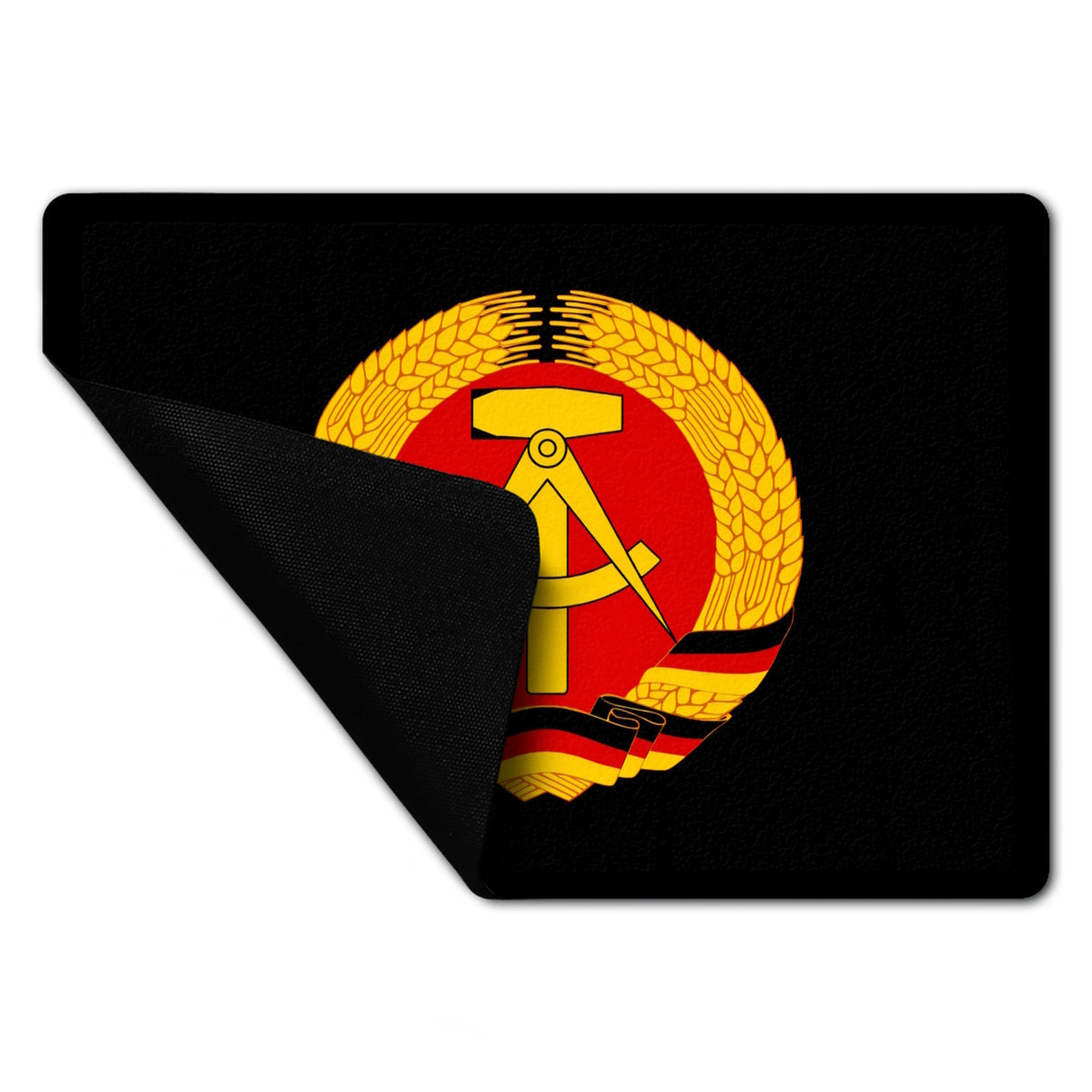 DDR Staatswappen Fußmatte in 35x50 cm ohne Rand für Ostalgie Fans