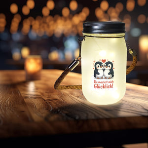 Kawaii Pinguine - Du machst mich glücklich Solarlicht