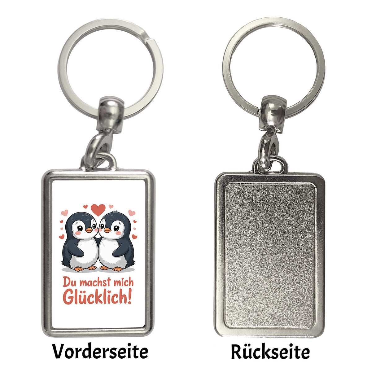 Kawaii Pinguine - Du machst mich glücklich Schlüsselanhänger