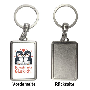 Kawaii Pinguine - Du machst mich glücklich Schlüsselanhänger