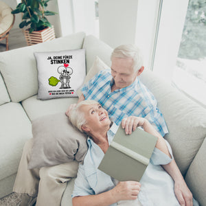 Skelett Pärchen - Ja, deine Fürze stinken Kissen