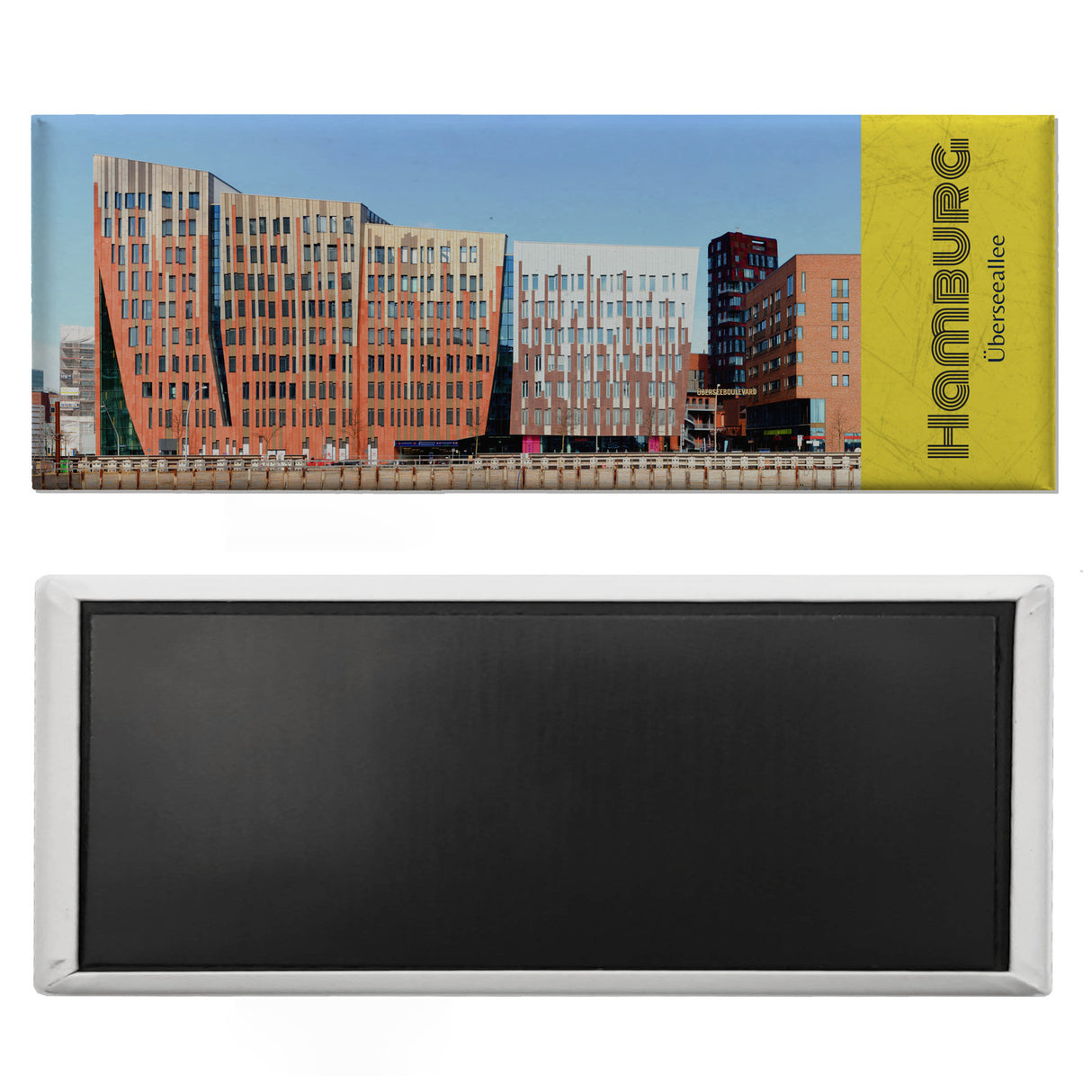 streetline Hamburg Überseeallee Panorama Souvenir Magnet